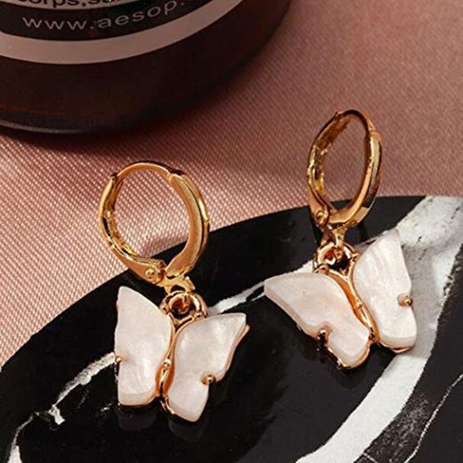 Jovono Pendientes de moda con mariposa de acrílico para mujeres y niñas