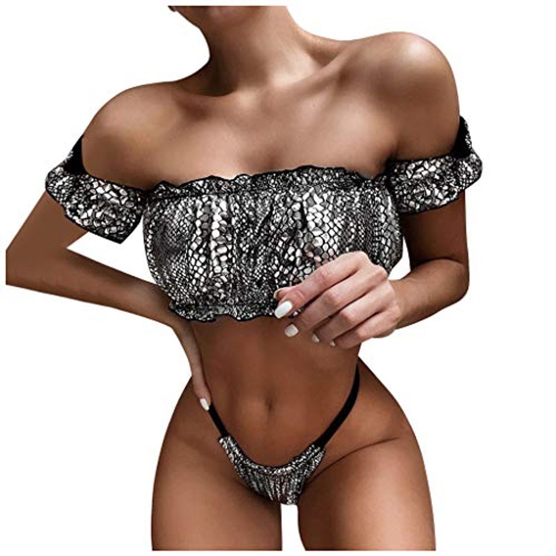 Producto Sexy Mujer Fruncido Bikini Hacer Subir Acolchado Trajes de baño Traje de