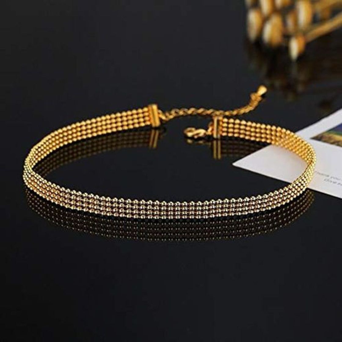 Social Collar de Gargantilla de Cadena de Cuentas de Color Minimalista de Moda Collares colares Cortos 40 cm para Mujeres niñas joyería de Fiesta de Boda