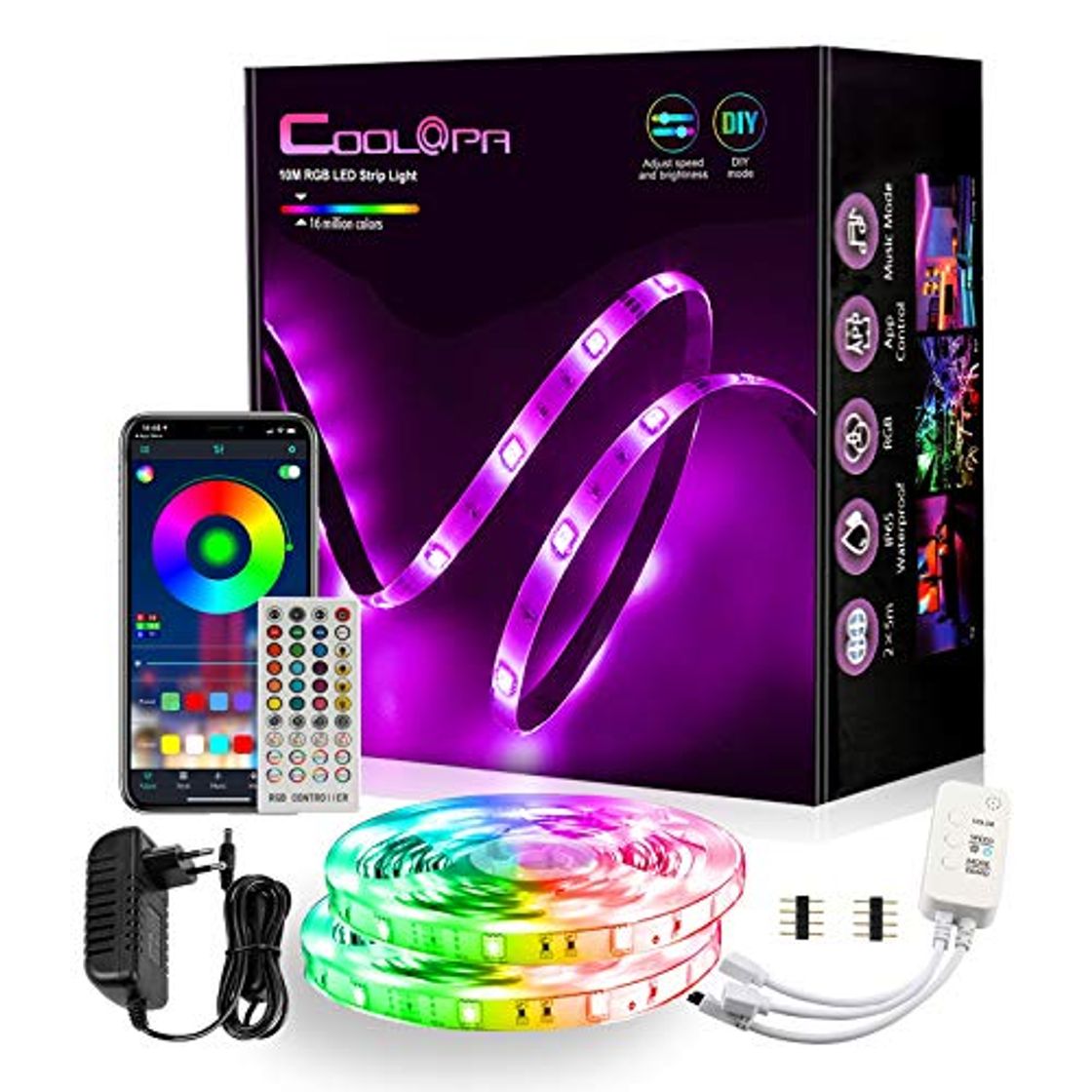 Product 10M Tiras LED Colores