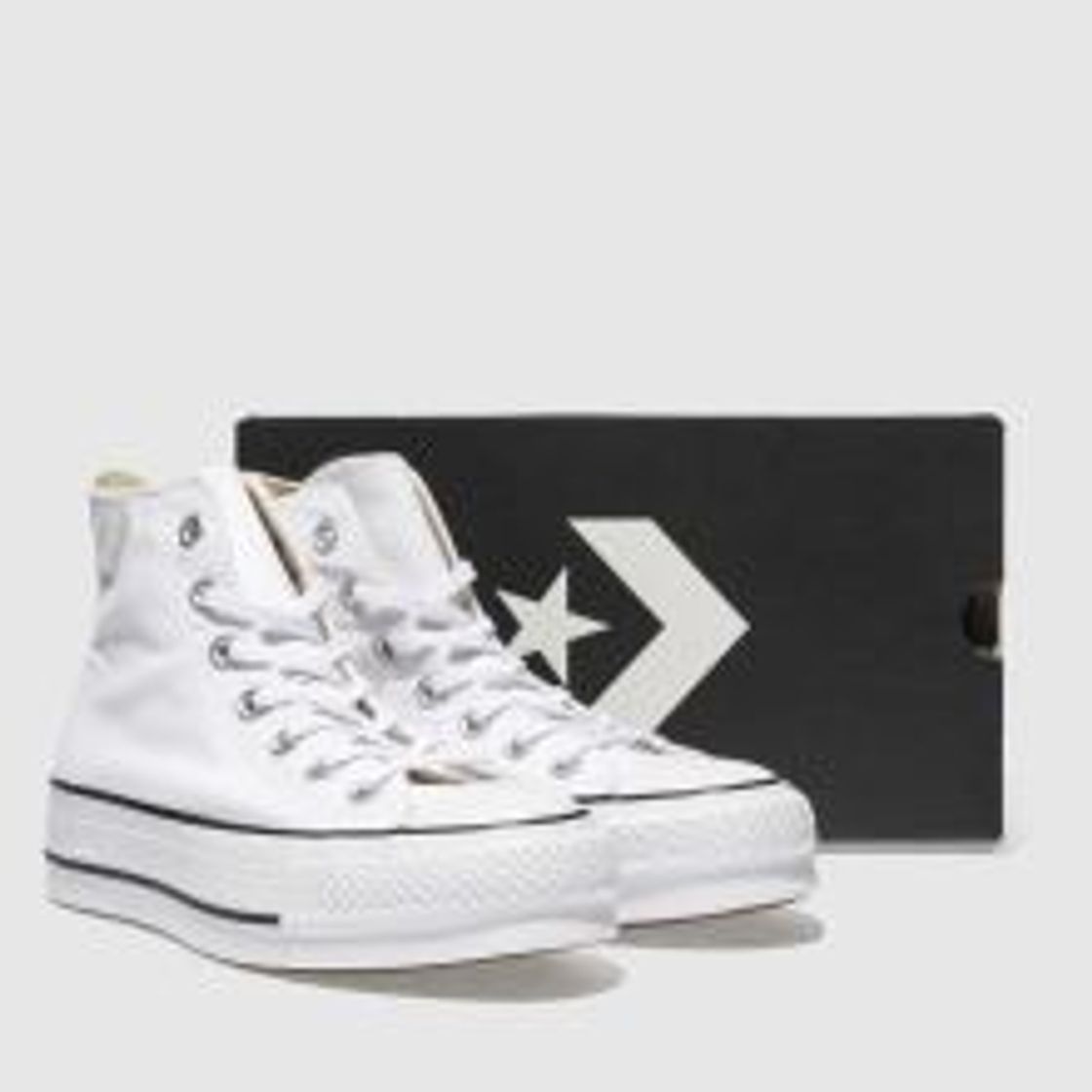 Social Converse Chuck Taylor CTAS Lift Hi, Zapatillas para Niñas, Blanco