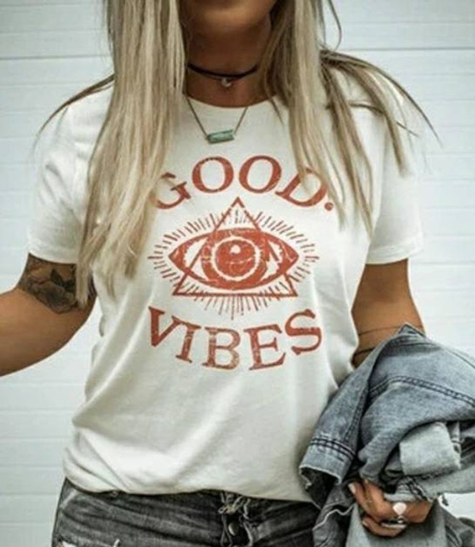 Fashion Camiseta Good Vibes