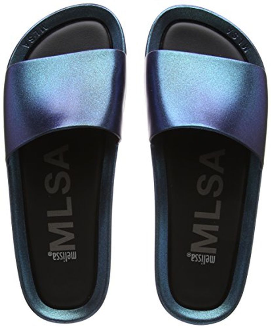 Social Melissa Beach Slide Shine, Zapatillas de Estar por casa para Mujer, Blue