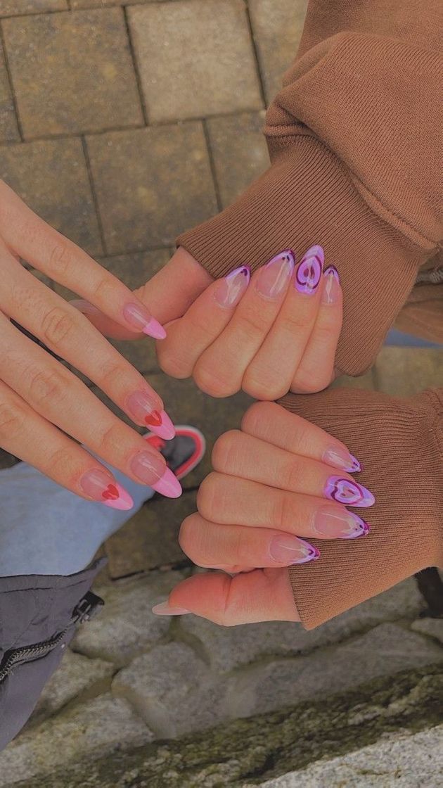 Aesthetic Nails Pink And Purple