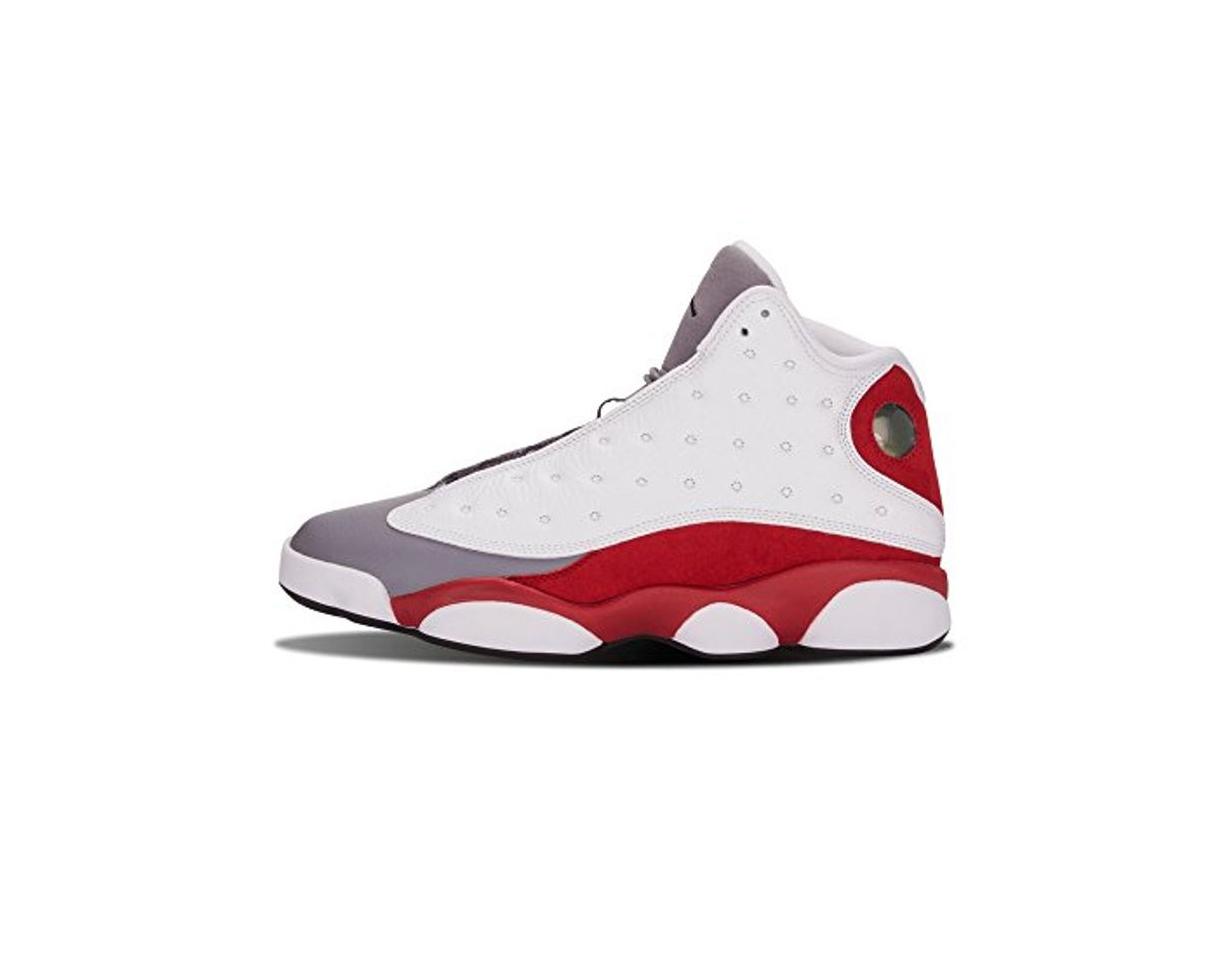 Fashion Nike Air Jordan 13 Retro, Zapatillas de Deporte para Hombre, Blanco/Negro/Rojo/Gris