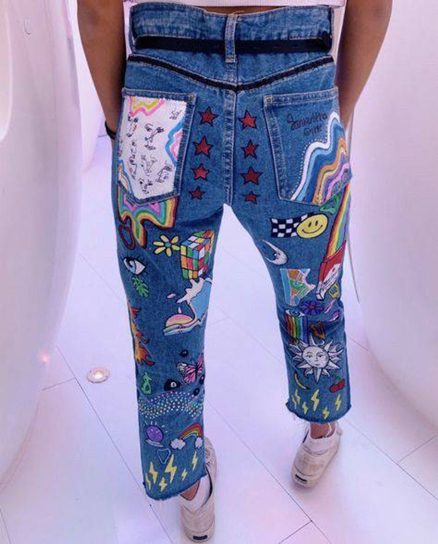 Moda E essa calça perfeita!!! ⚡🌈⭐👽🌼