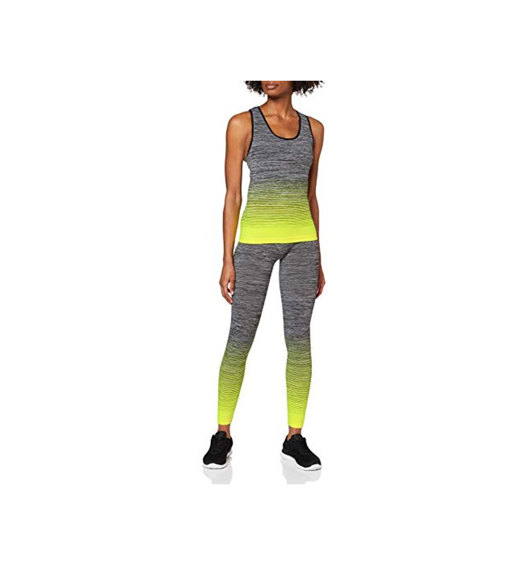 Product FM London Vest Top and Leggings Conjunto Ropa Deportiva, Amarillo