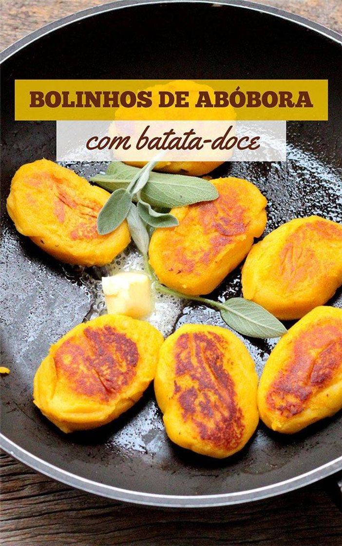 Bolinhos de abóbora com batata doce.