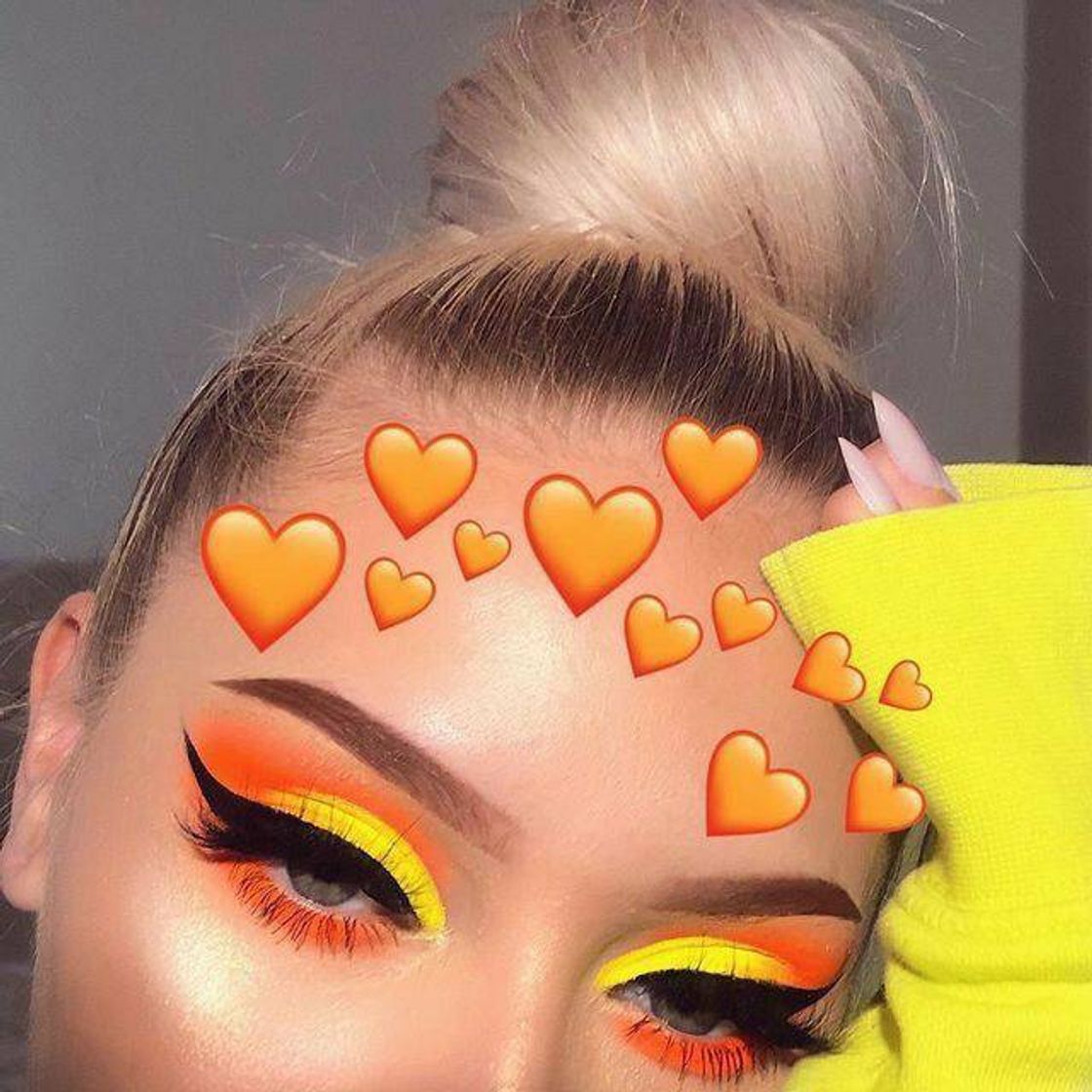 Moda Make amarela e laranja 💛🧡