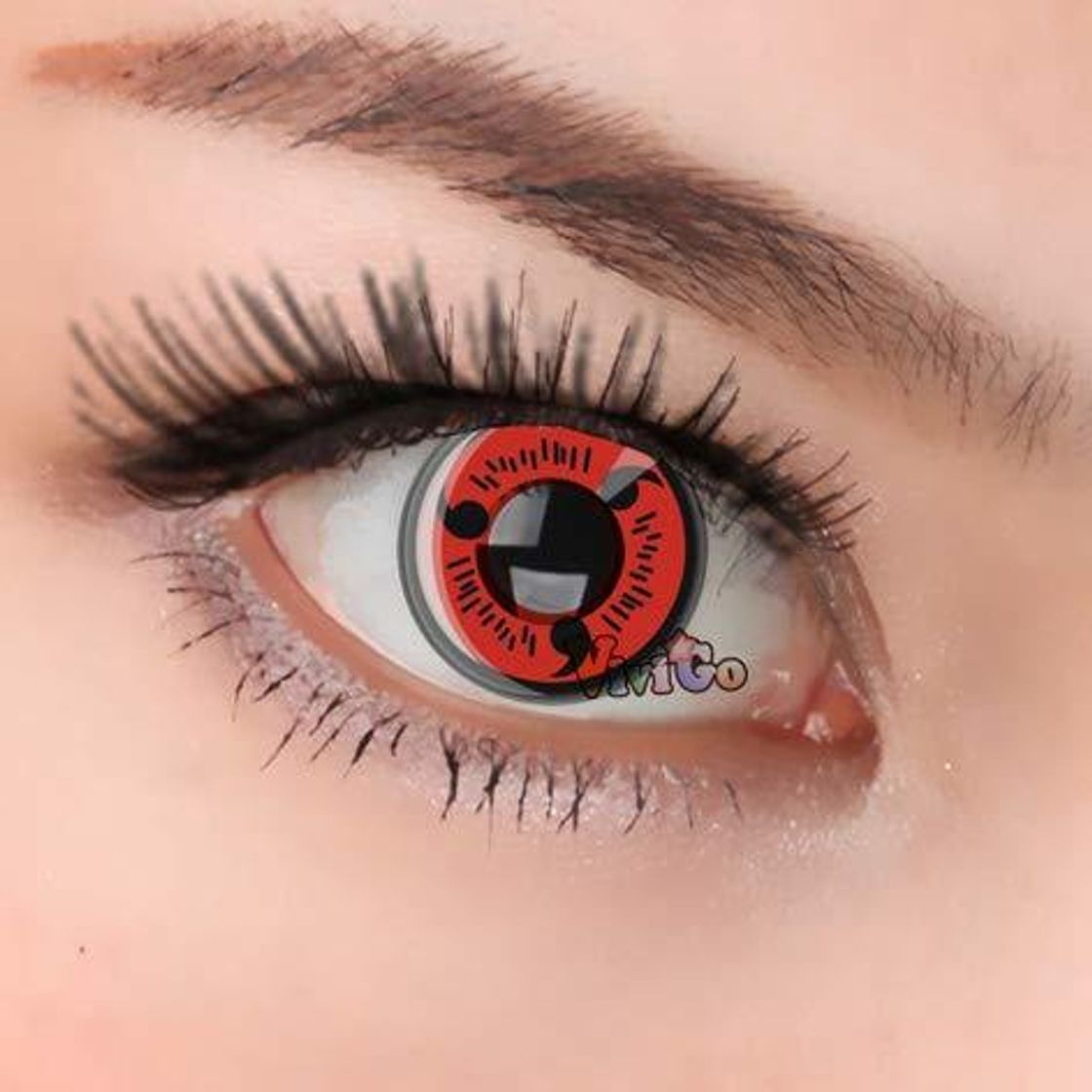 Producto animación japonesa NARUTO Lentillas de color ROJO cosplay para Halloween duende lentillas