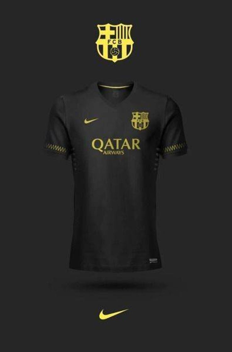 Fashion Camisa preta do Barcelona 