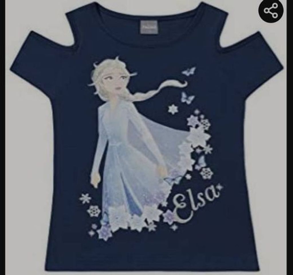 Fashion Blusa Frozen, Marinho Claro, 6, Fakini

