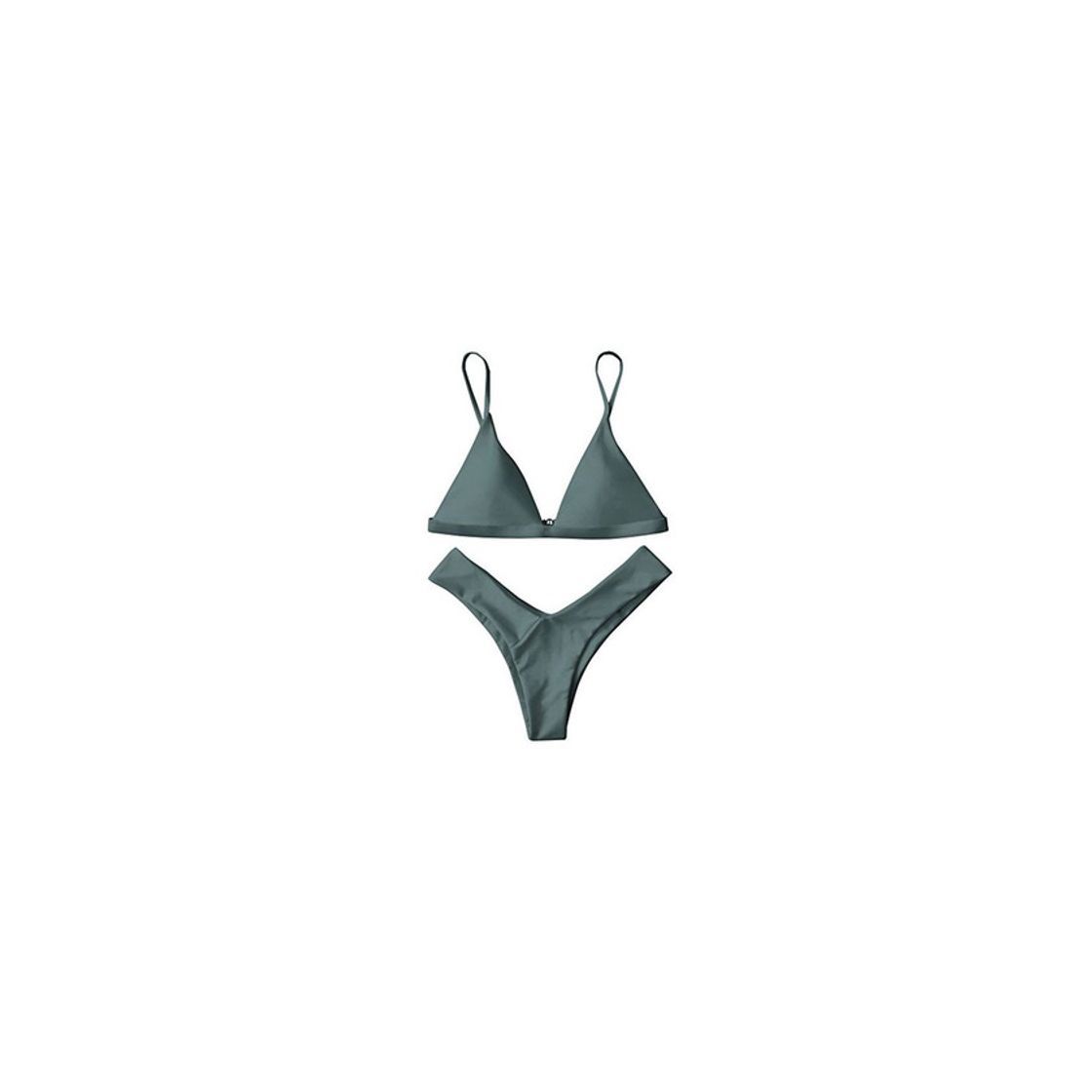 Social ZAFUL Mujer Sólido Tanga Corte Alto Bikini Conjuntos