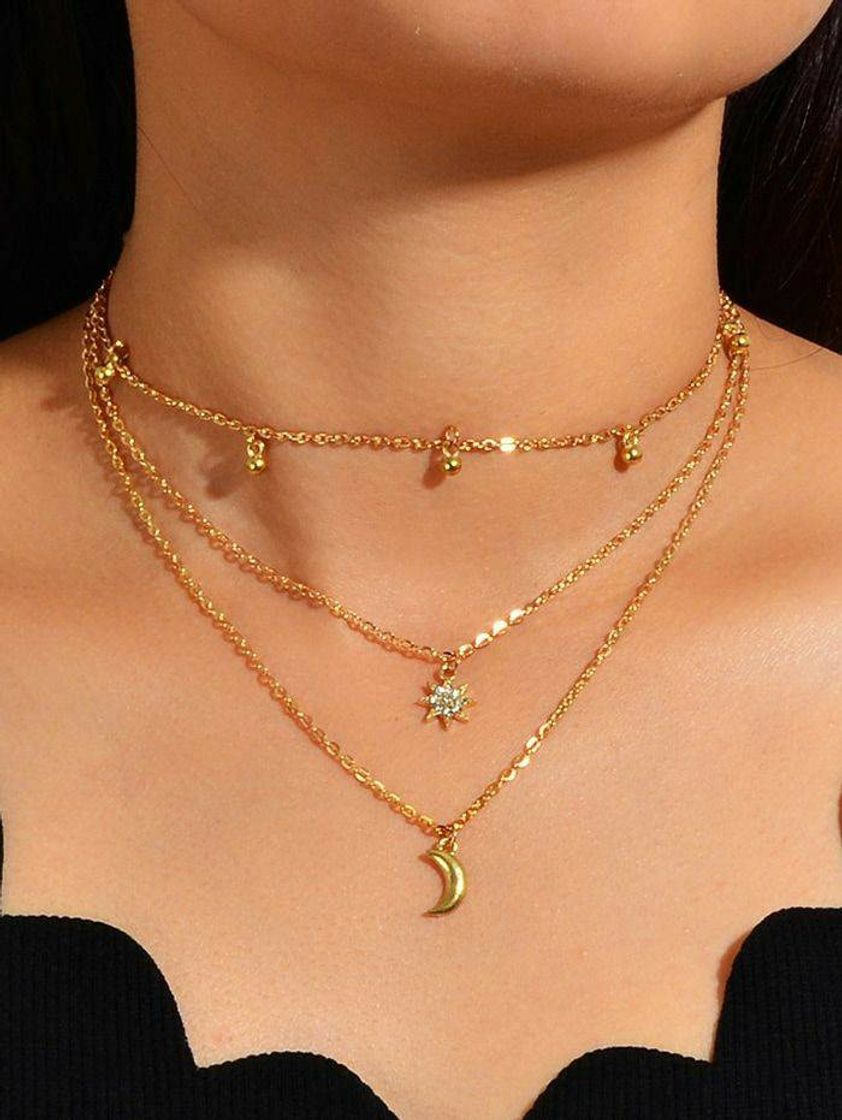 Moda Choker e colar 🌙⭐