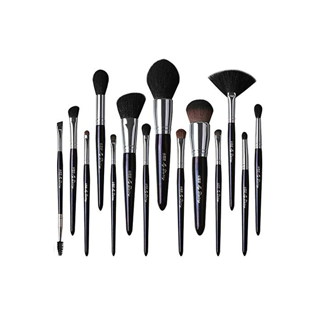 Product Jjwlkeji Juego de brochas de Maquillaje 14pcs Azul de Maquillaje del Sistema