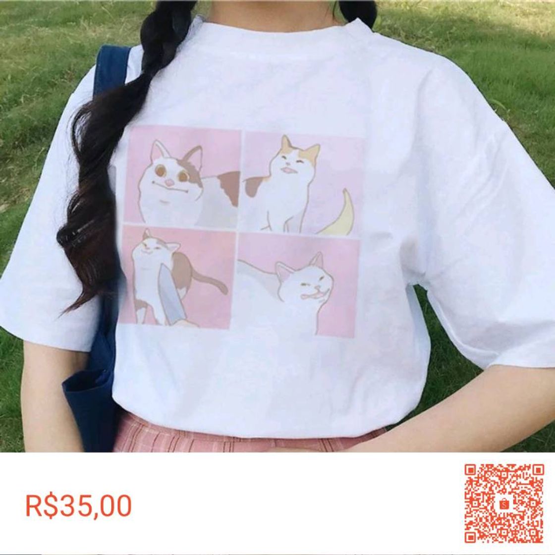 Fashion Camiseta gatinhos