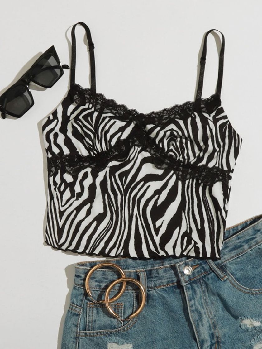 Fashion TOP COM ESTAMPA DE ZEBRA 