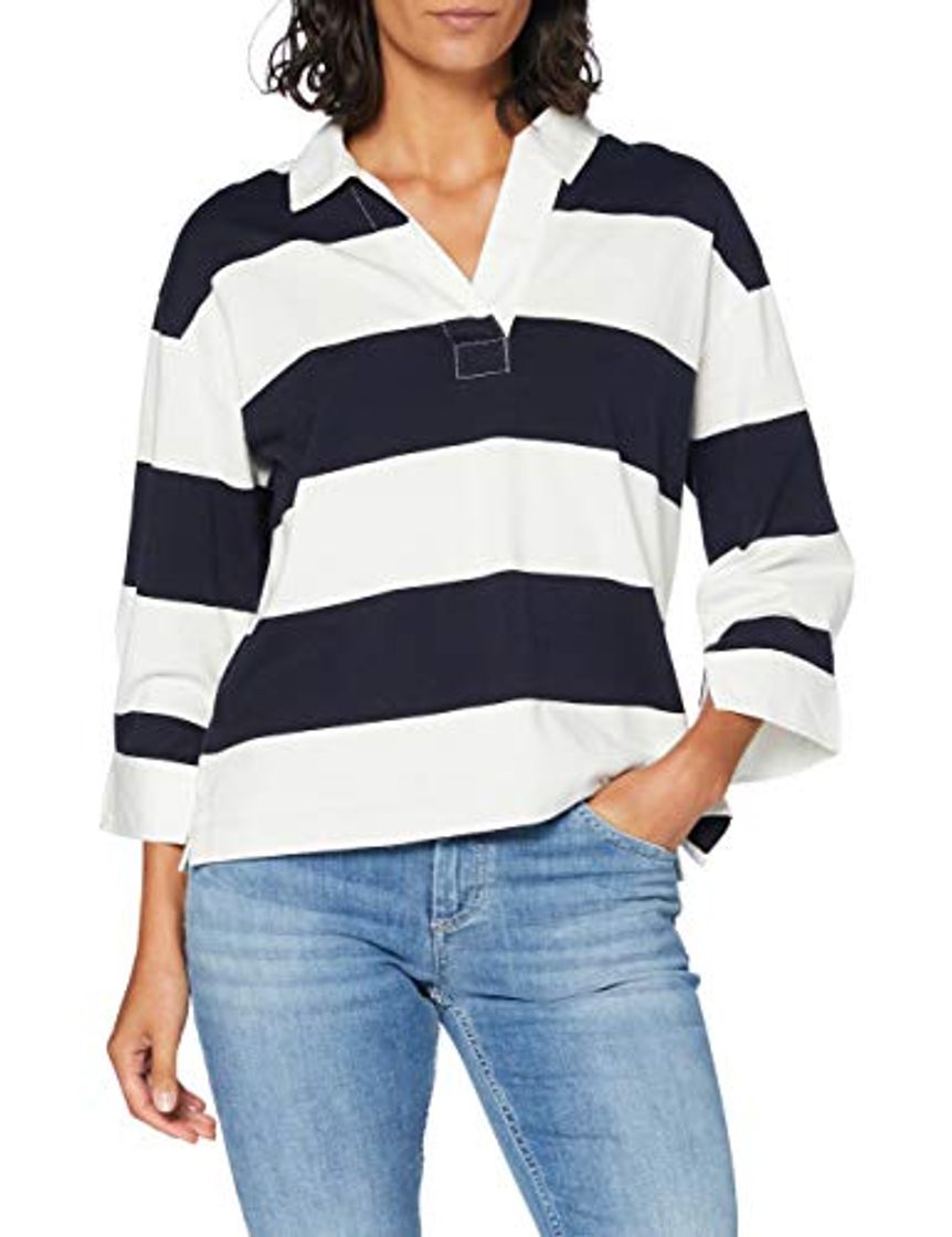 Moda GANT D1. Feminine Striped Heavy Rugger Camisa de Polo