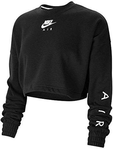 Nike Air Women's Cropped Fleece Crew CU6584-010 Black