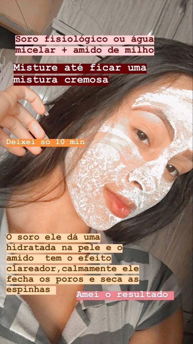 Moda Soro fisiológico e amido de milho para o rosto✨