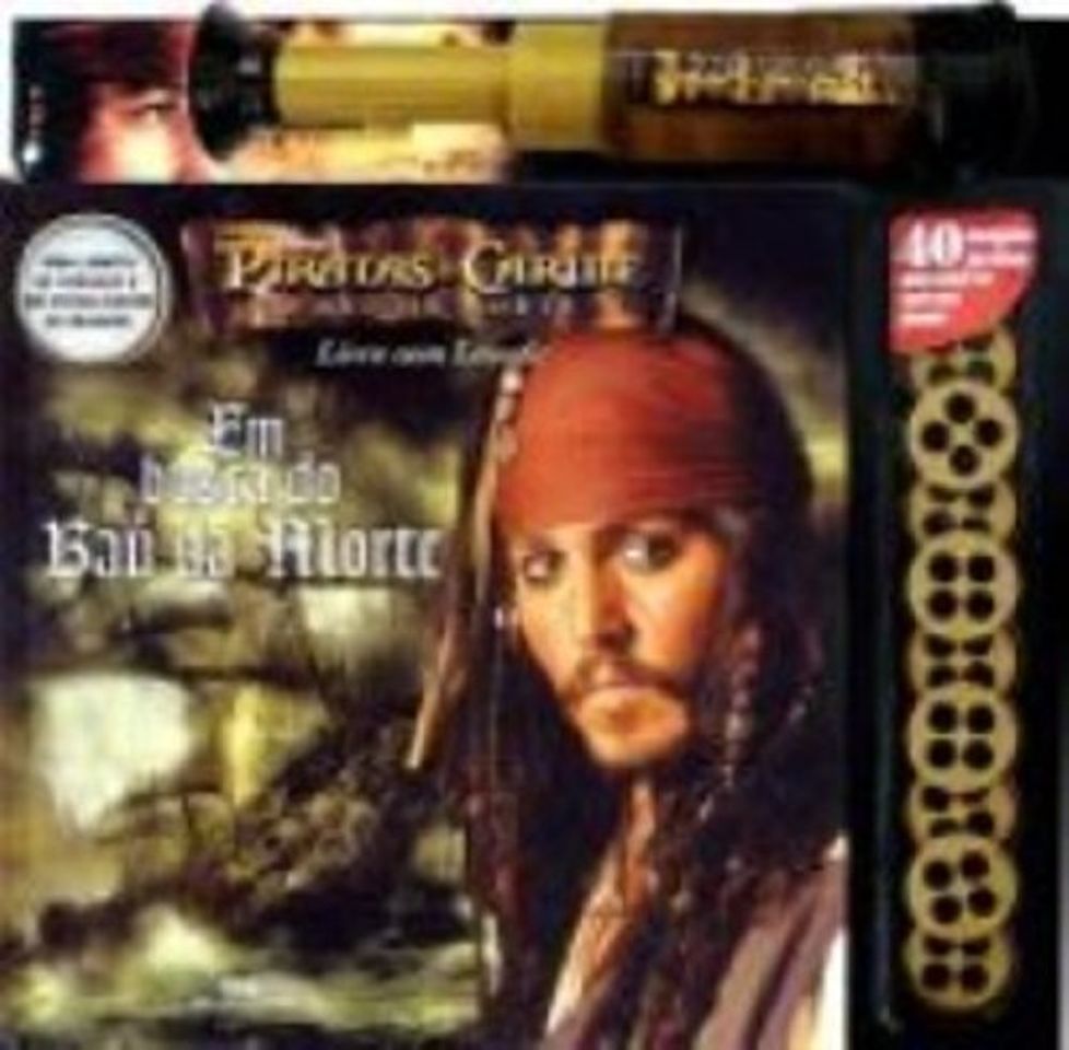 Book Piratas Do Caribe. Em Busca Do Bau Da Morte. Livro Com Luneta