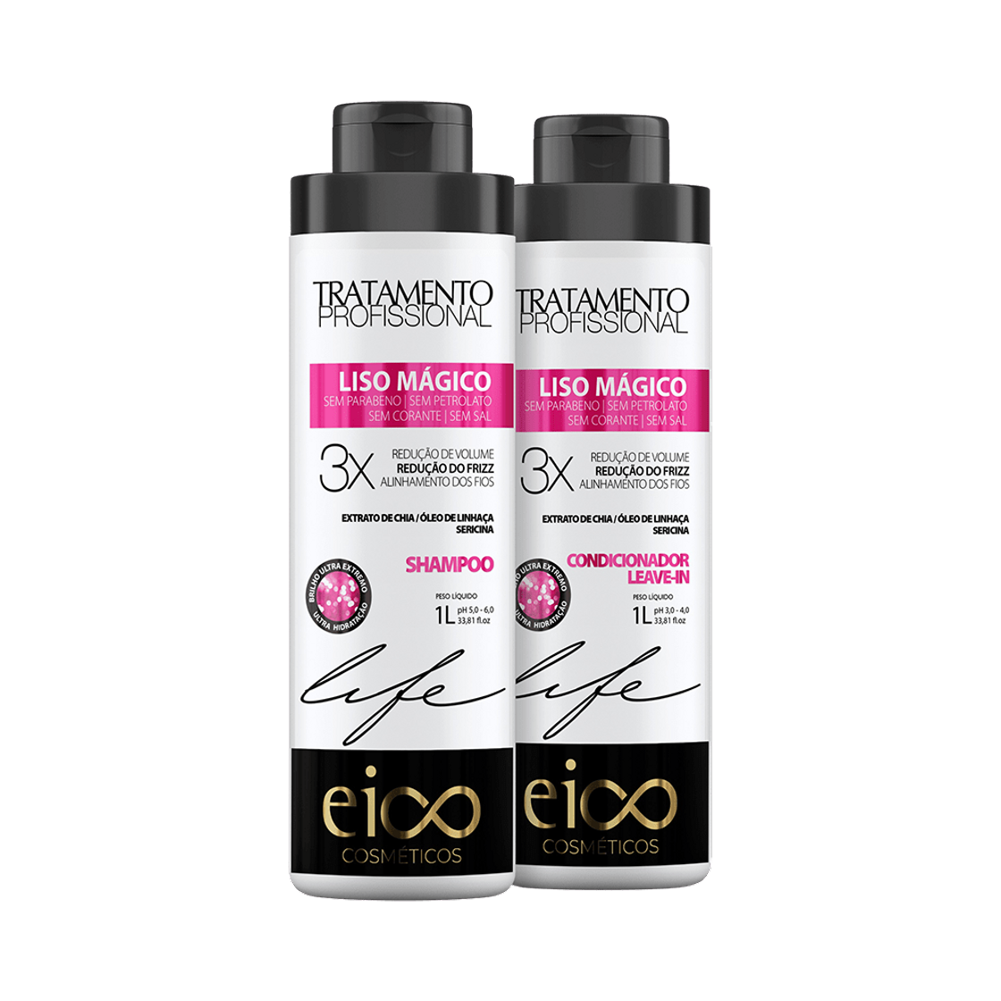 Fashion Kit Eico Liso Mágico Shampoo + Condicionador 