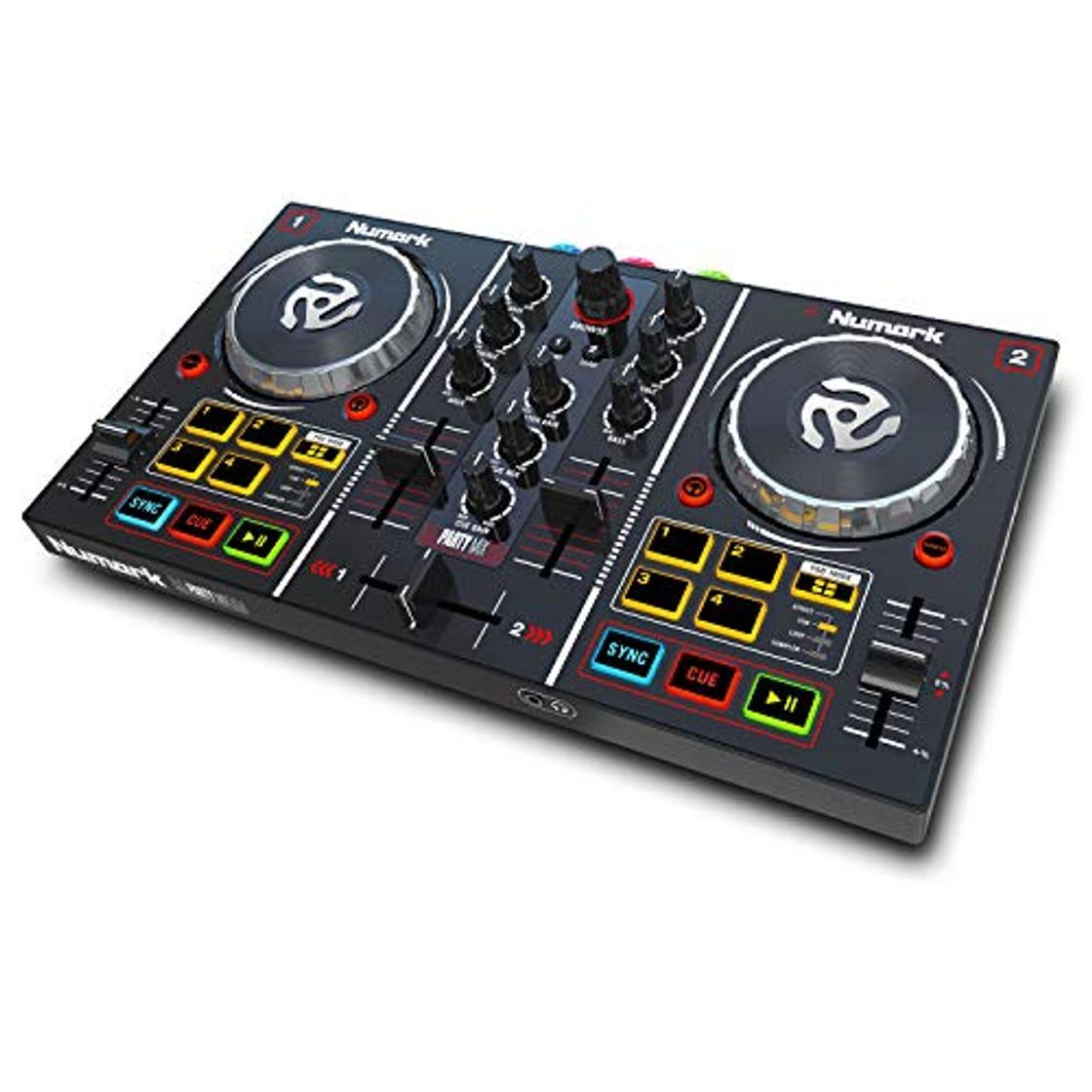 Electronic Numark Party Mix - Controlador de DJ plug-and-play de 2 canales para