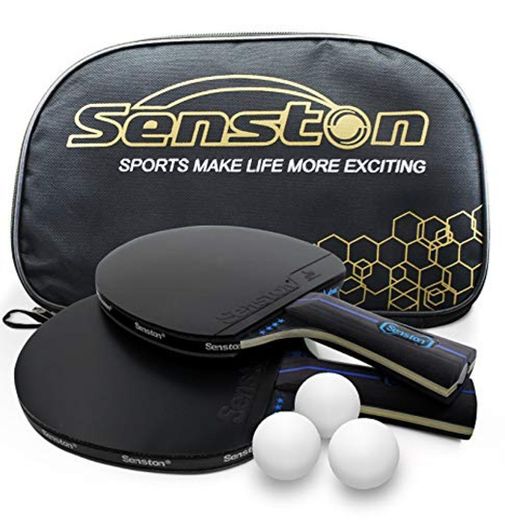 Juego de Raquetas de Tenis de Mesa Senston con 3 Pelotas