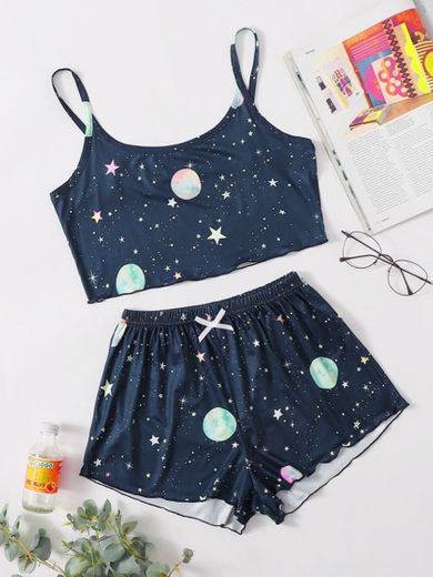 Pijama bow galáxia 