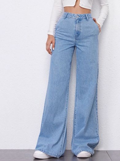 Calça jeans larga 