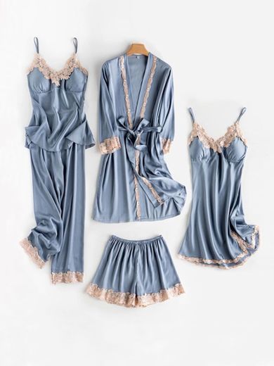 Conjunto de pijama azul 