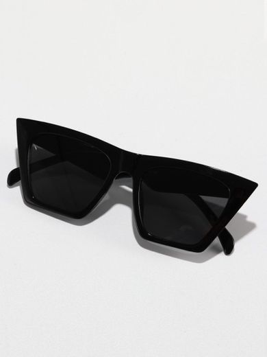 Óculos de sol com armação acrílica lente preto 