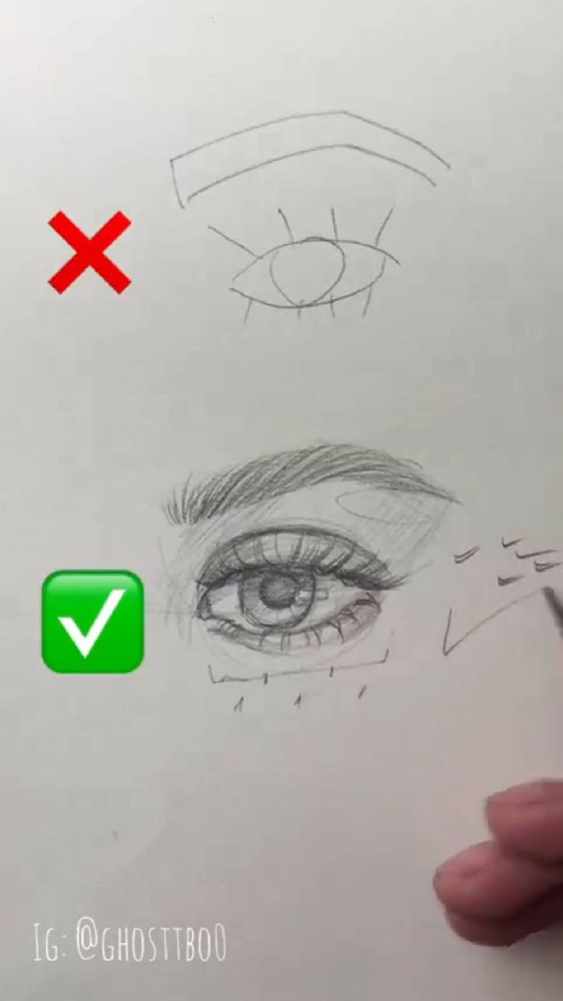 Social Como desenhar um olho incrível de maneira correta! 👀✨