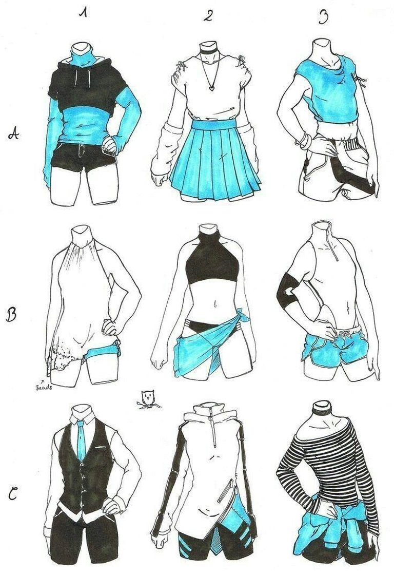 Social Inspiração de looks para desenhos femininos! 🖌️✨