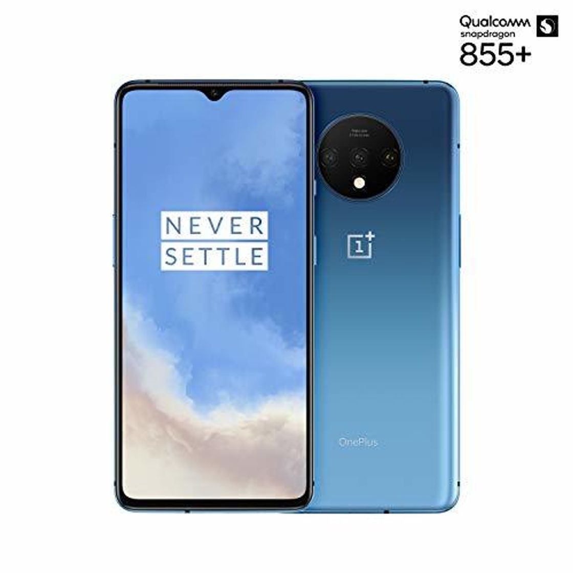 Social OnePlus 7T Smartphone Glacier Blue | 6.55"/16,6 cm AMOLED Display 90Hz Power