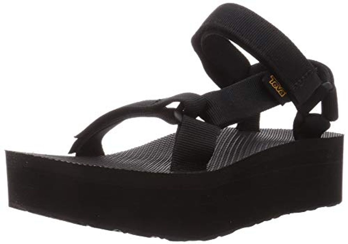 Fashion Teva Original Universal Flatform W's, Sandalias de Plataforma para Mujer, Negro