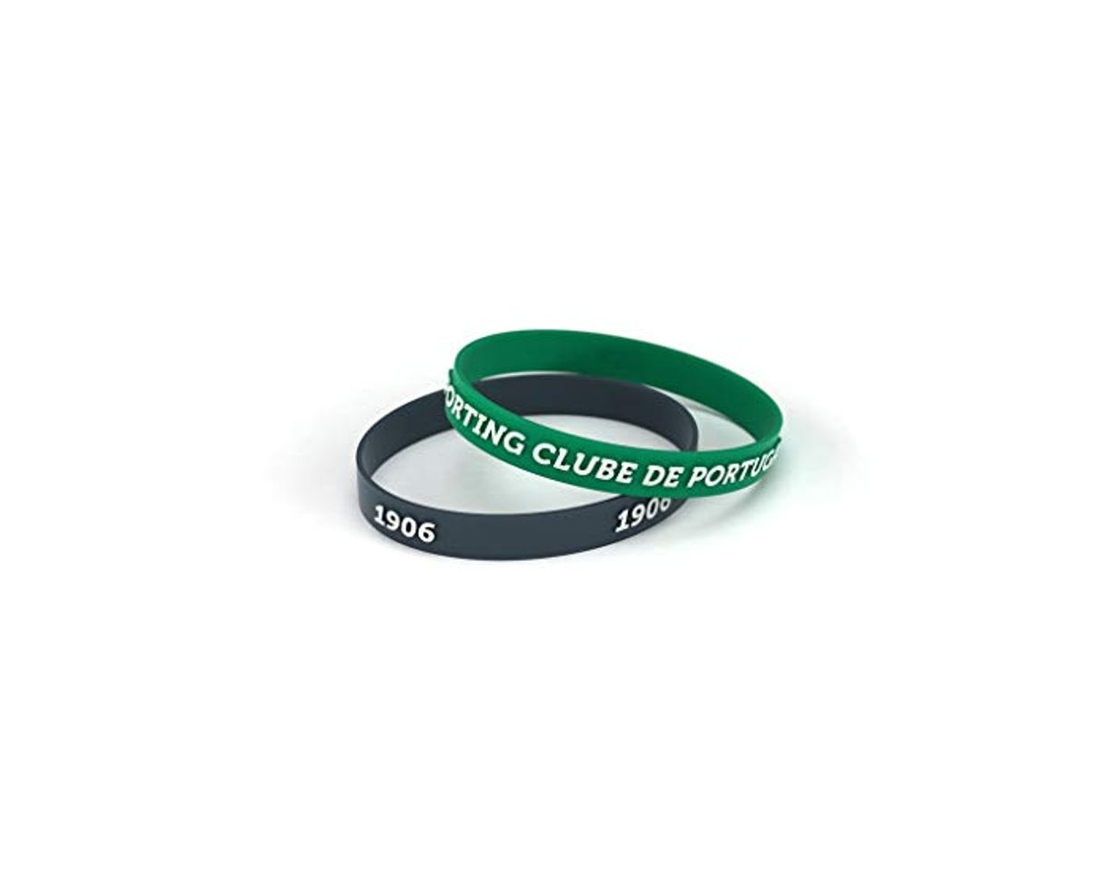 Social Sporting Clube de Portugal Pulseira Relevo Verde e Preta Júnior de Mulheres