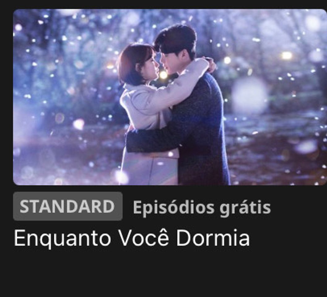 Serie Enquanto você dormia - dorama