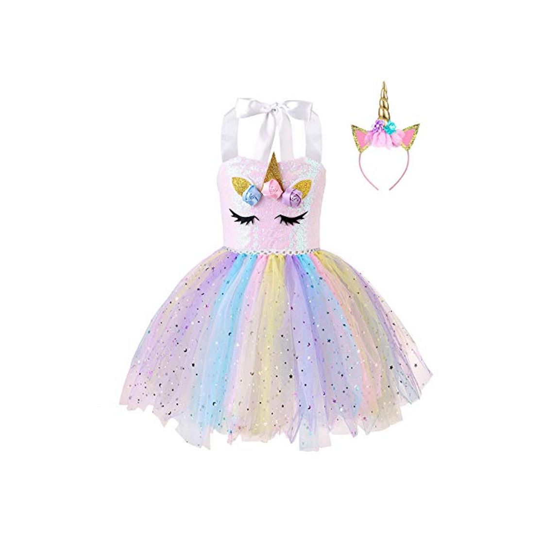 Moda FONLAM Vestido de Bautizo Fiesta Niña Bebé Disfraz de Unicornio Princesa Tutú