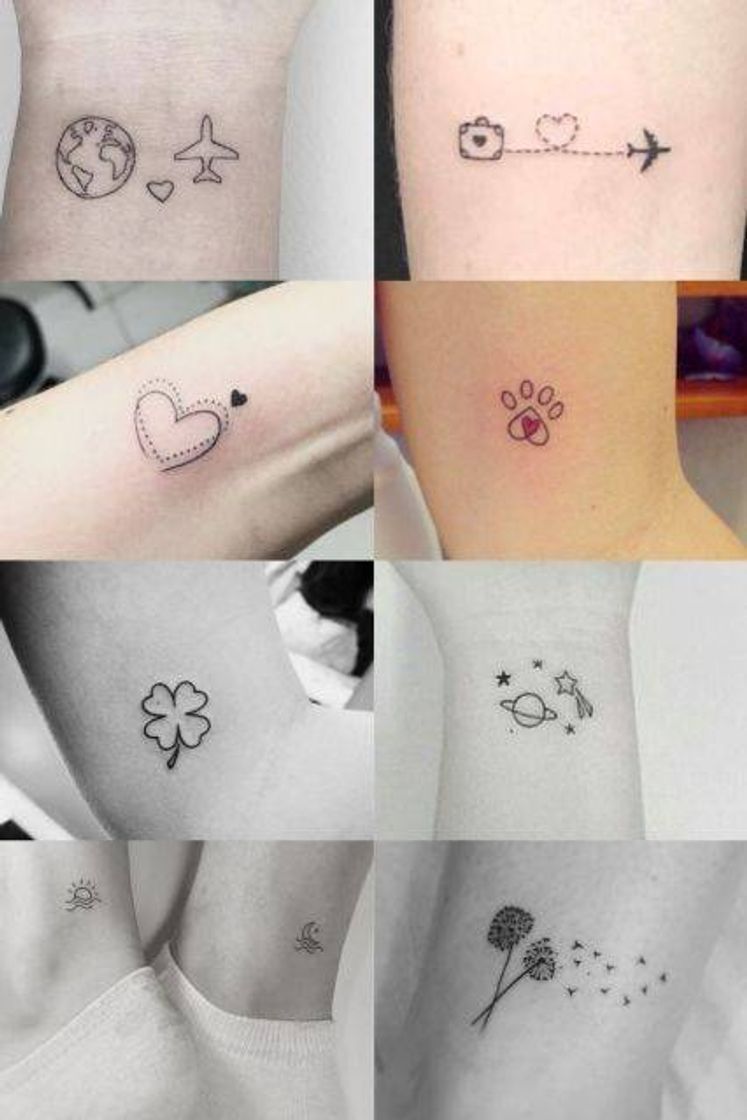 Moda Várias tatuagens simples