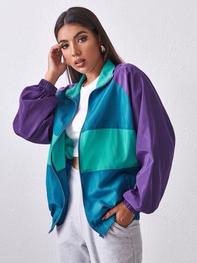 jaqueta bloco de cores