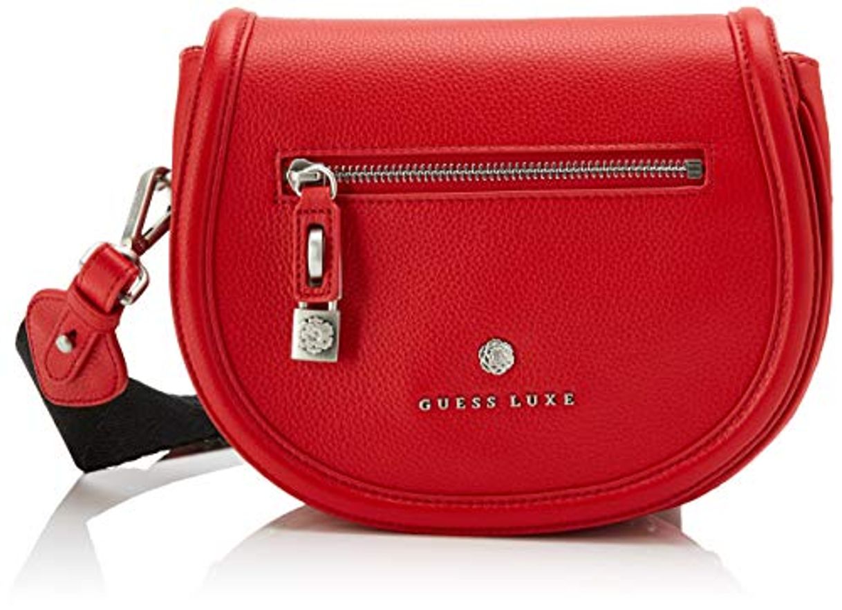 Fashion Guess Eve Saddle Bag, Bolsos de hombro para mujer, Rojo