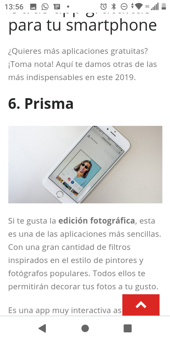 App Prisma aplicación para editar fotografías.