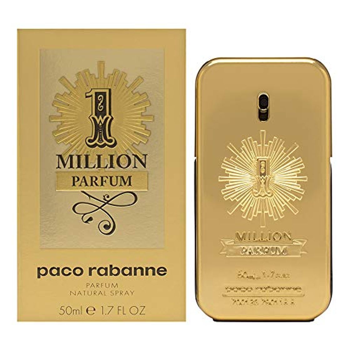 Fashion PACO RABANNE 1 Million Parfum 50ML VAPORIZADOR Unisex Adulto