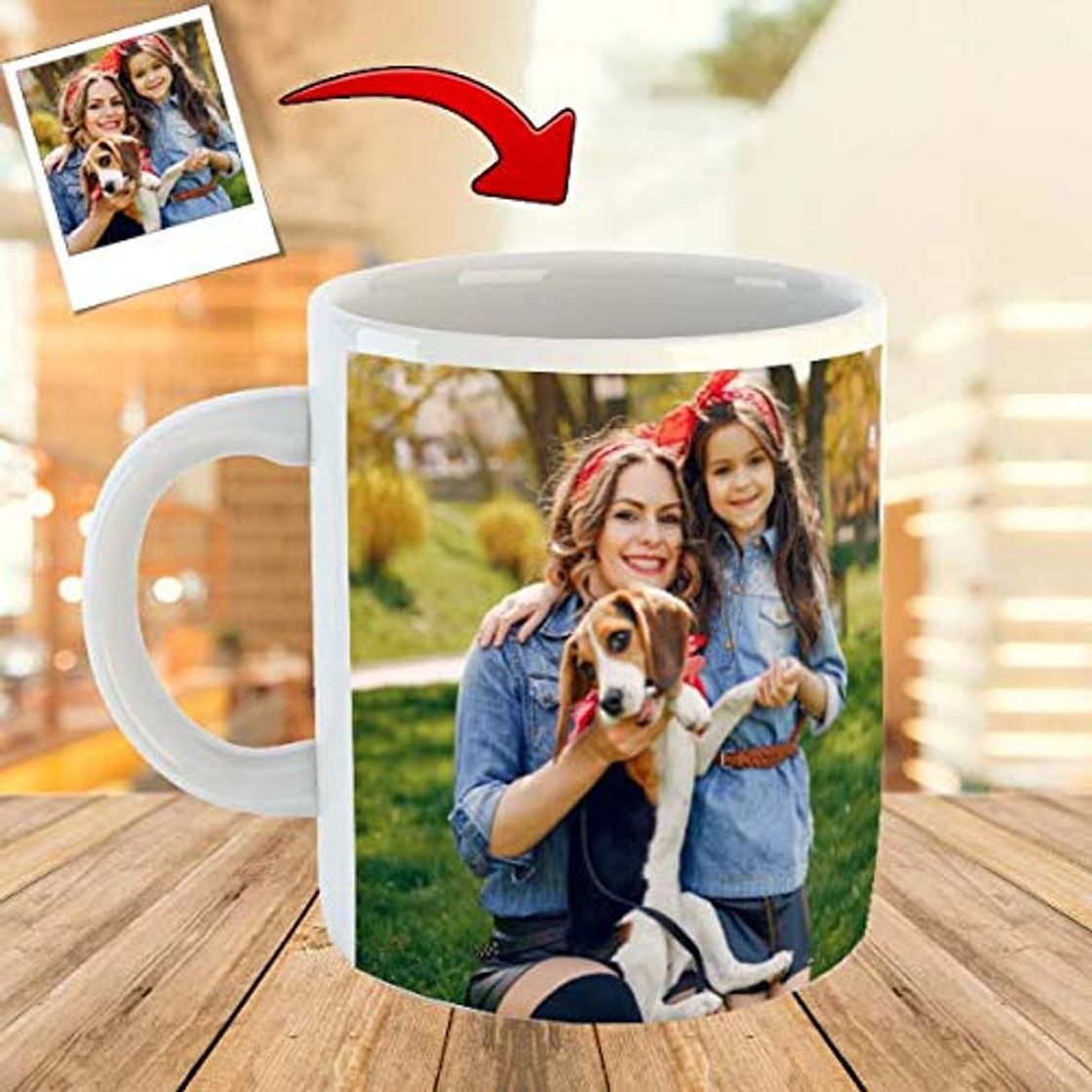 Products Taza Personalizada con tu Foto Taza Personalizable con tu Diseño Taza Apta para Microondas y Lavavajillas Taza de Cerámica con el Interior Blanco