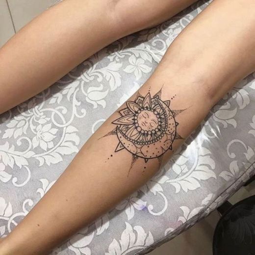 Tattoos sun and moon