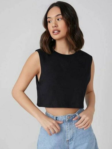 Solid Crop Tank Top