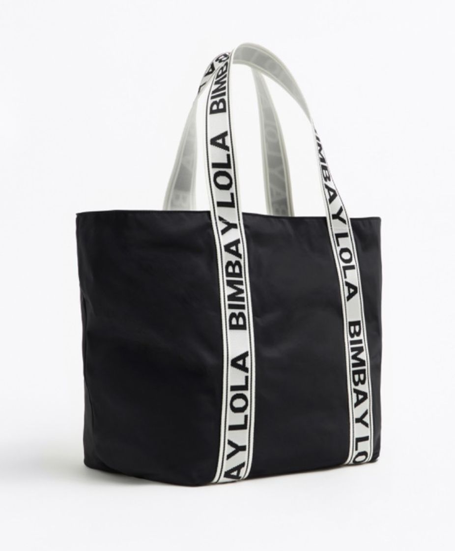 Social bolso shopper l nylon negro