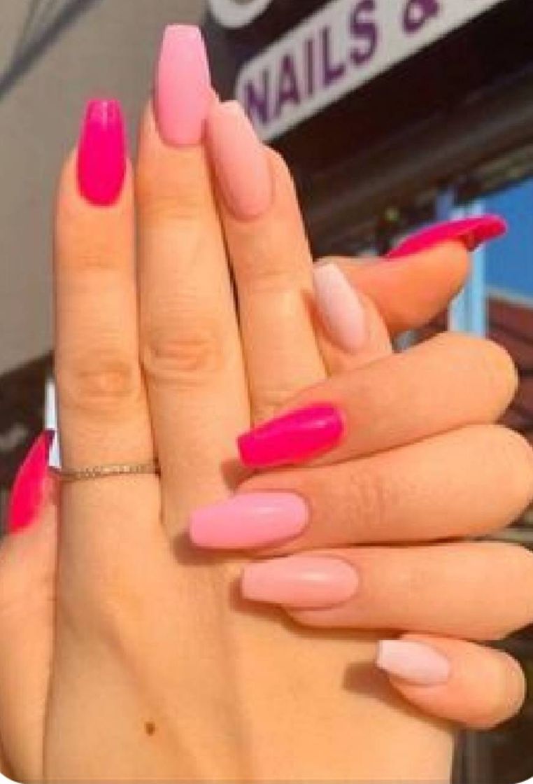 Moda Unhas rosa 