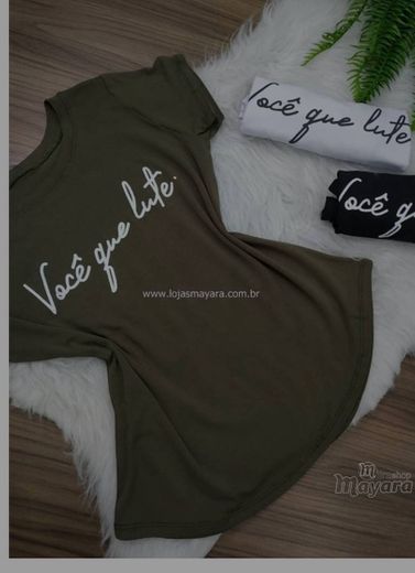 T-shirt Você Que Lute Verde Militar | lojas mayara lira shop